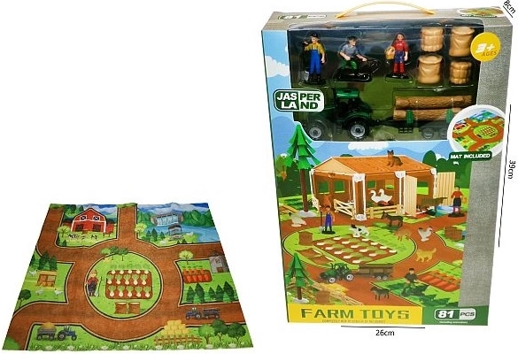 Farm-Set mit Wirtschaftsgebäude und Spielmatte