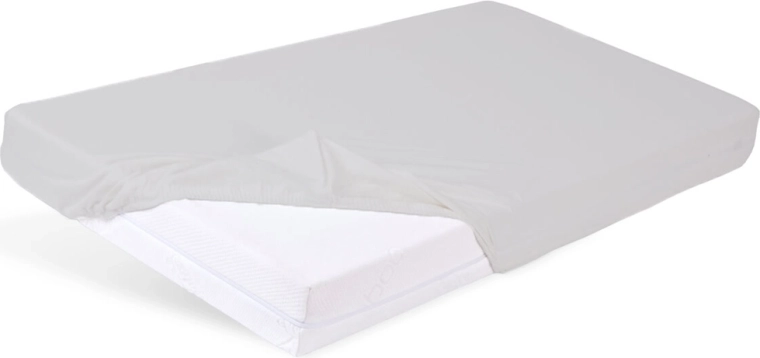 Babymatex wasserdichtes Spannbettlaken aus Bambus 60 × 120 cm, hellgrau