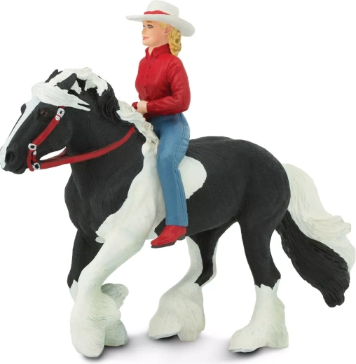 Safari Ltd. Figur der Reiterin auf einem Pferd