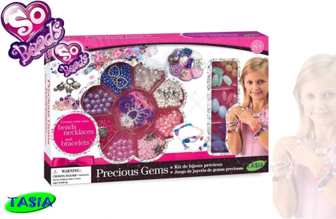 Perlenset – funkelnde Edelsteine