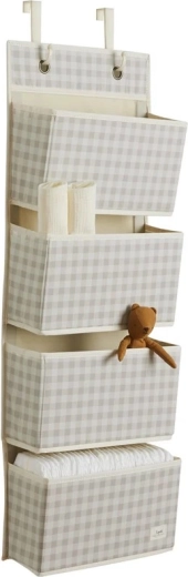 3 Sprouts Hängeorganizer recycled gringham beige