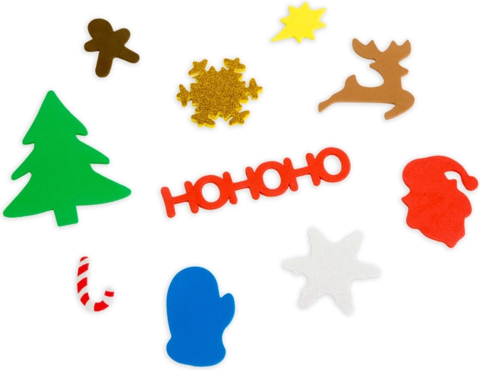 Set mit kreativen Weihnachts-Schaumstoffaufklebern, 50 Stück
