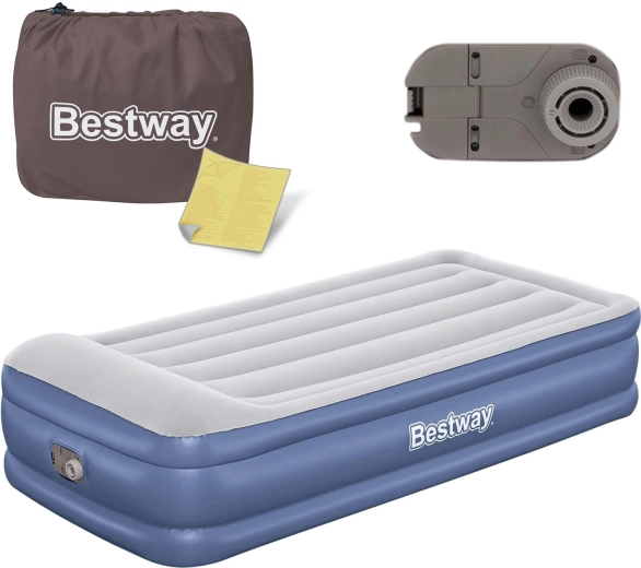 Aufblasbare Matratze mit integrierter elektrischer Pumpe 191 × 97 × 46 cm BESTWAY