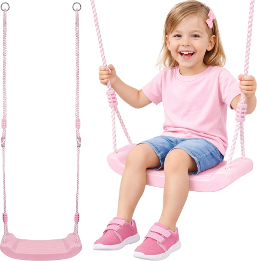 Kunststoff-Kinderschaukel KRUZZEL, rosa