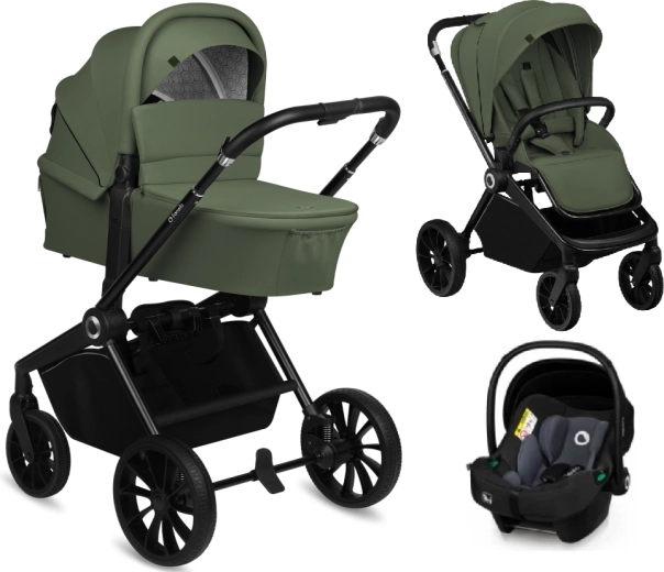 Lionelo Kombi-Kinderwagen Mika Plus 3-in-1 Green Olive