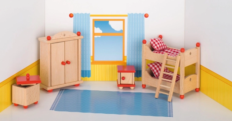 Möbel für das Kinderzimmer im Goki-Puppenhaus
