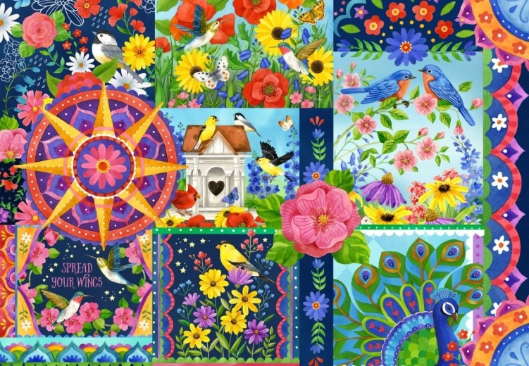 Puzzle Frühlingsfarben 1000 Teile BLUEBIRD