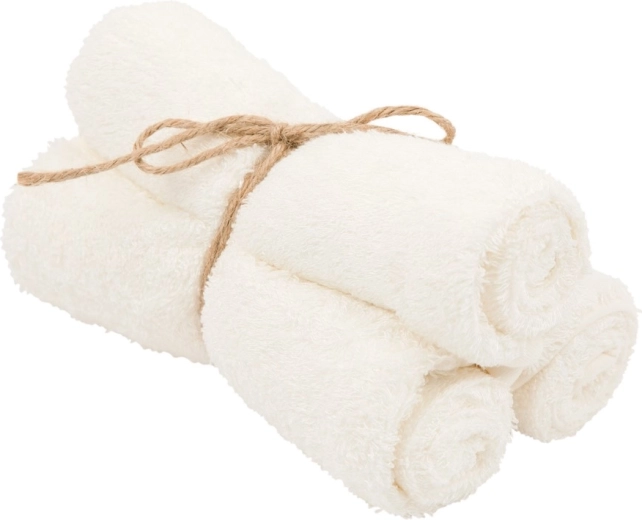 Timboo Bambus-Handtücher Daisy White 29,5 × 50 cm (3 Stk.)