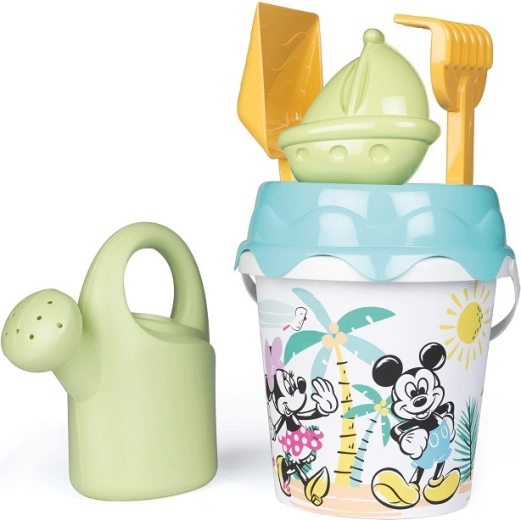 Smoby Green Eimer MICKEY MOUSE und MINNIE mit Sandzubehör und Gießkanne aus Bioplastik