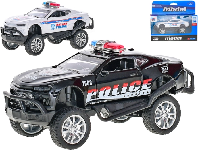 Metall-Polizeiauto 13 cm mit Rückzugantrieb