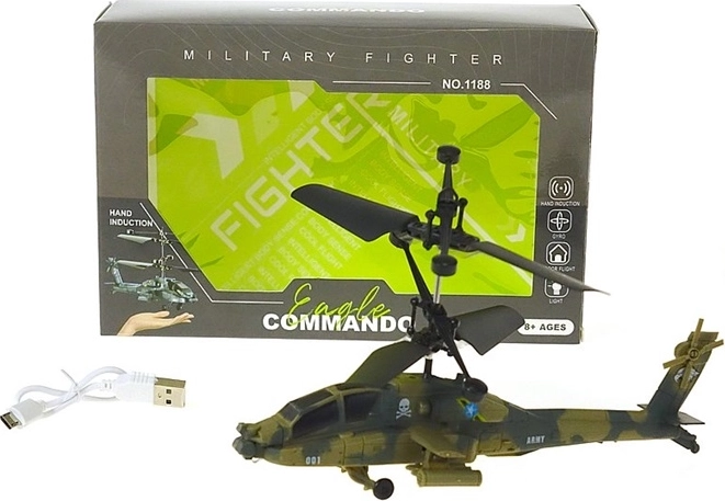 Handgesteuerter Helikopter „Military Fighter“