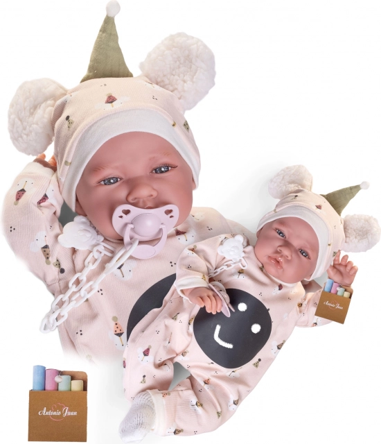 Realistische Babypuppe Antonio Juan mit weichem Stoffkörper