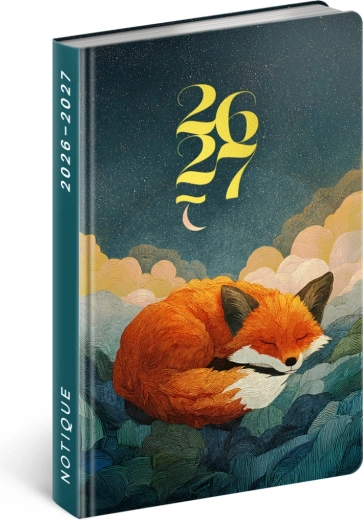 Notique 18‑Monatskalender Petito – schlafender Fuchs 2026/2027, 11 × 16 cm