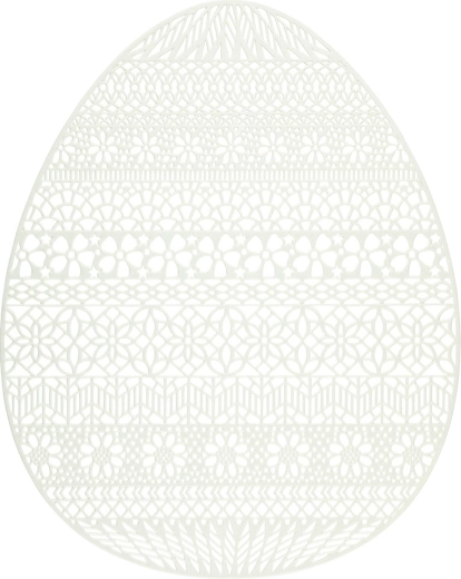 Mintfarbene Oster-PVC-Platzmatte in Eierform 32 × 40 cm