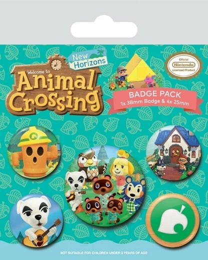 Animal Crossing Ansteckbutton-Set – 5 Stück