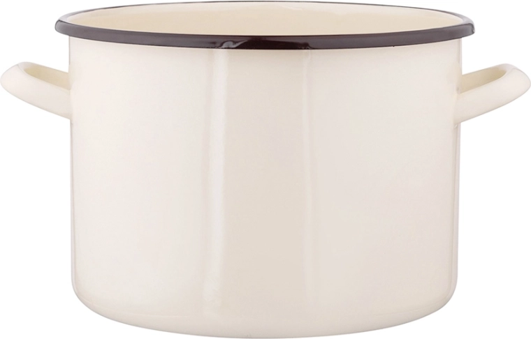 Silesia Emailletopf 3,3 l, 18 cm, cremefarben