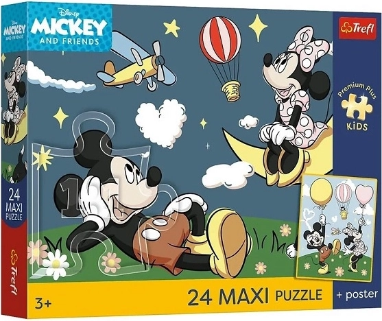 Maxi-Puzzle Premium Plus Pro für Kinder Mickey Mouse – Freunde der Maus (24 Teile)