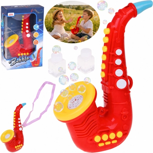 Seifenblasen-Saxofon für Kinder mit Sound und Licht