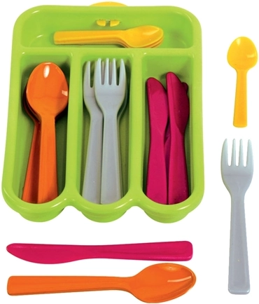 Gowi Kindergeschirr-Set – grün, 17-teilig