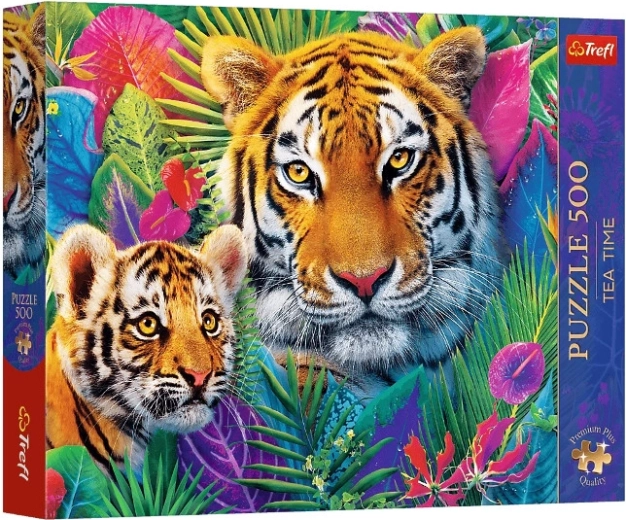 Puzzle Premium Plus 500 Tea Time – Tiger im Dschungel