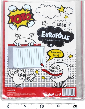 Transparente A4-Hülle mit farbigem Hänger