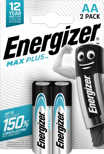 Energizer Max Plus AA Alkaline-Batterien – 2 Stück