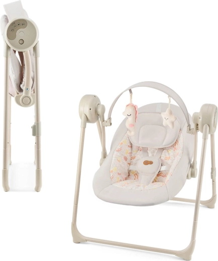 Kinderkraft Swingee beige elektrische Babyschaukel