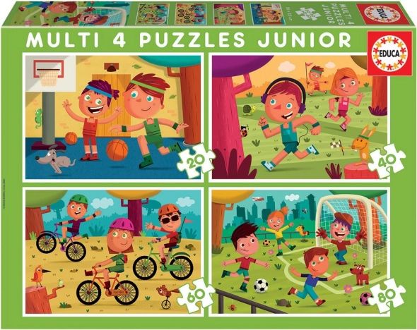 Educa Kinderpuzzle Sportmotive 4-in-1