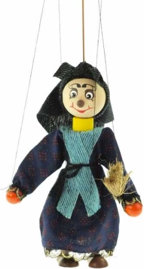 Holzmarionette Hexe