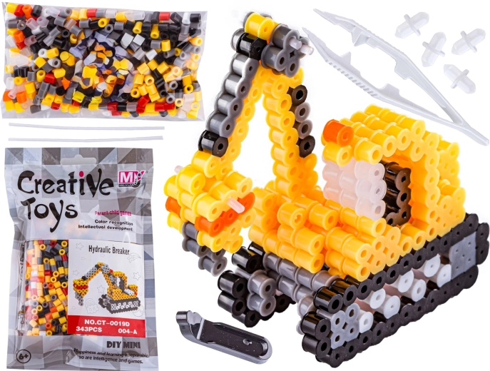 3D-Bügelperlen – Bagger mit Abbruchhammer (Beutel) – 1 Stück