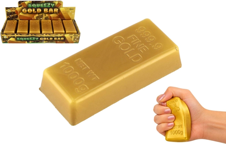 Antistress-Knautsch-Goldbarren - 1 Stück