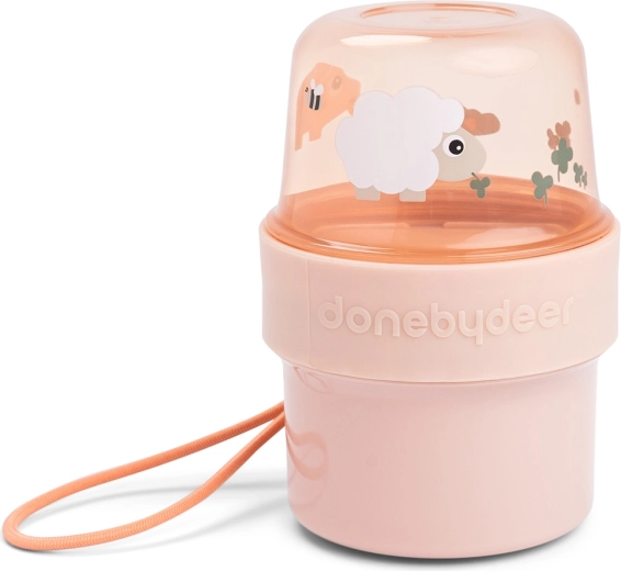 Done by Deer kleine Snackbox To go 2-way Tiny farm rosa
