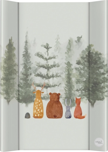 Ceba Baby Wickelauflage mit fester Platte 50 × 70 cm Basic Forest Companions