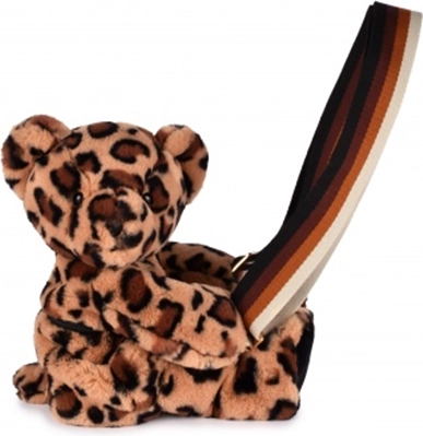 Doudou Plüsch-Umhängetasche Leopard 30 cm