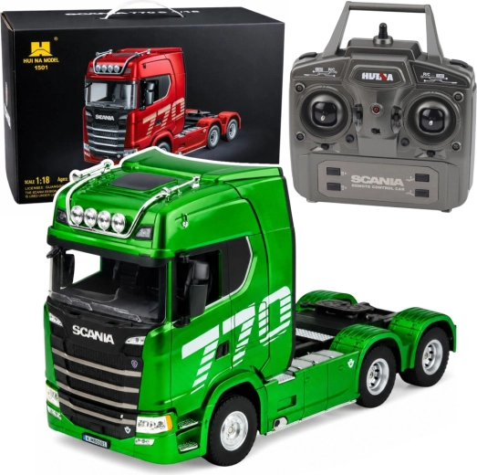 Grüner RC-Sattelzug Scania 770S 1:18 mit LED und 2,4‑GHz-Steuerung