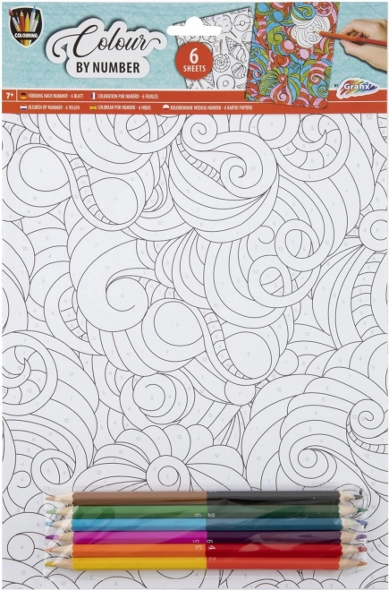 GRAFIX Malen nach Zahlen mit Buntstiften – Mandalas und Muster