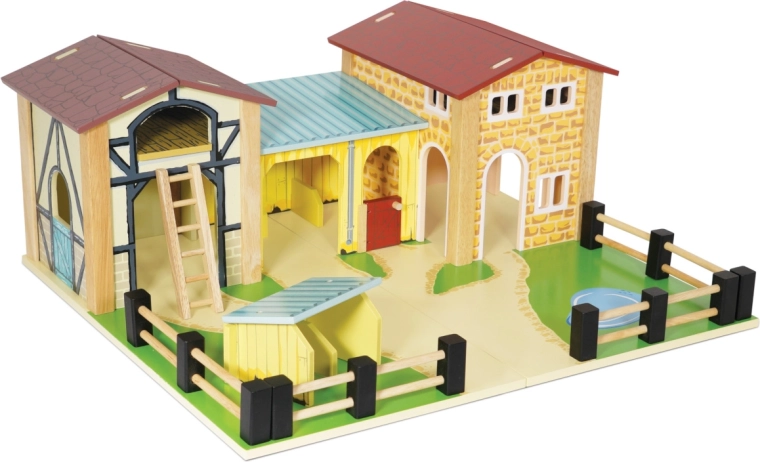 Holzbauernhof mit Spielfiguren von Le Toy Van