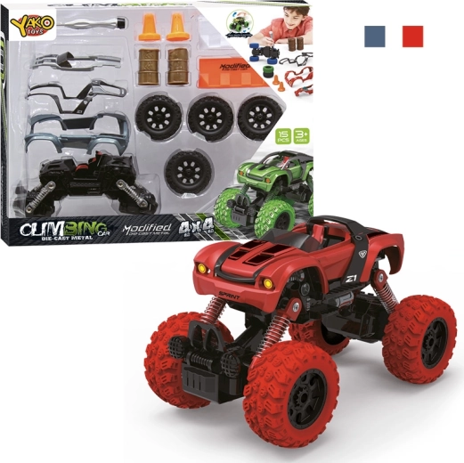 Bausatz Geländewagen 4WD 1:32 mit Pull-Back-Antrieb, 15 Teile