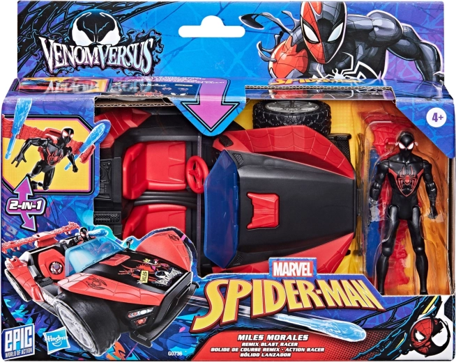 Hasbro Spider‑Man Miles Morales mit Fahrzeug Remix Racer