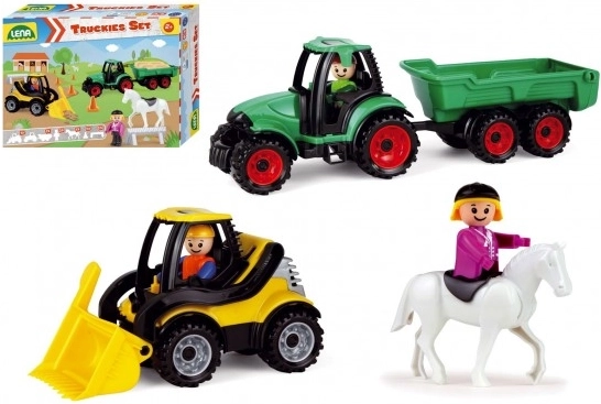 Lena Baby Truckies Farm – Set aus Arbeitsfahrzeugen mit Figuren und Zubehör