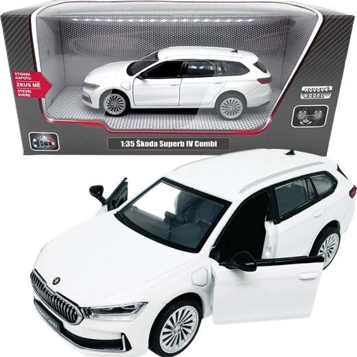 Metallmodell Škoda Superb IV Combi 1:35 weiß