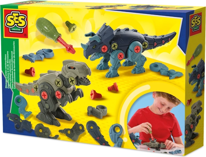 Konstruktionsset Dinosaurier – baue deinen T‑Rex und Triceratops
