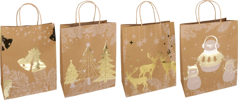 Weihnachtliche Geschenktüte S 27 × 11 × 21 cm - 1 Stück