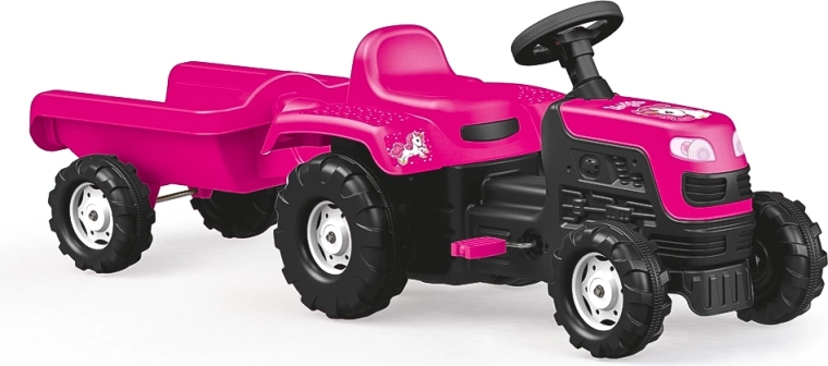 Trettraktor mit Anhänger Einhorn