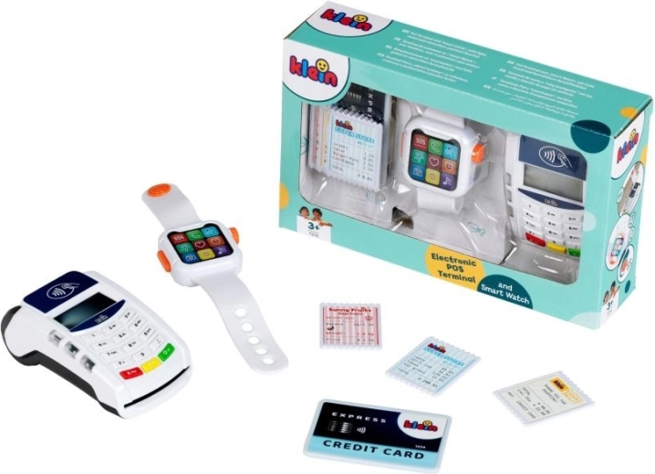 Kinder-Zahlungsterminal und Smartwatch