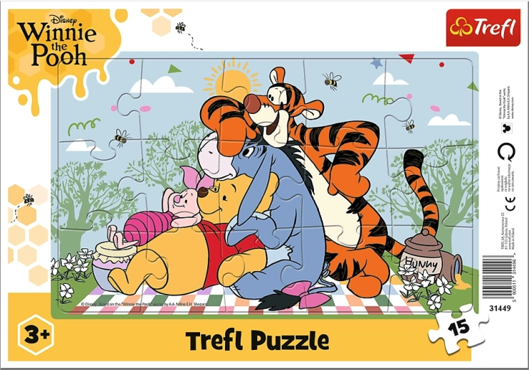 Trefl Puzzle Winnie Puuh: Winnie Puuhs Abenteuer, 15 Teile