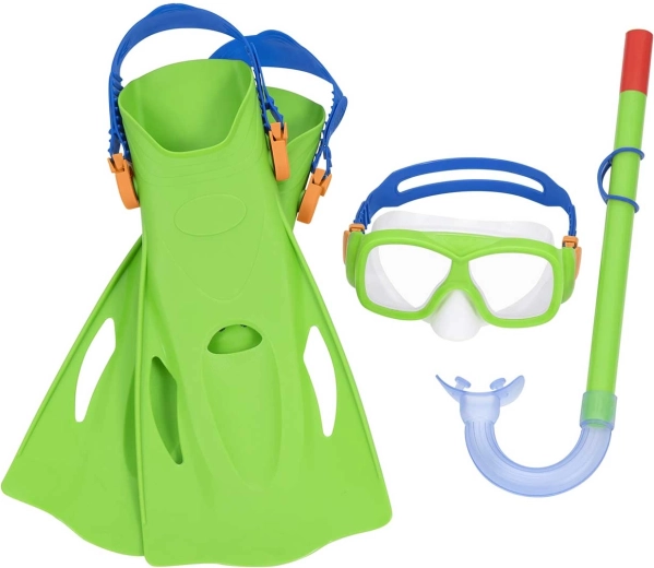 BESTWAY Schnorchelset – Maske, Schnorchel und Flossen (Größe 37–41)