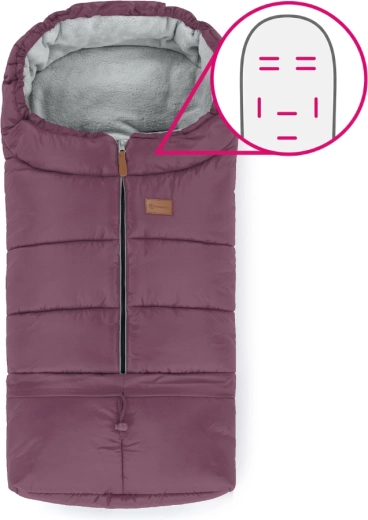 Petite&Mars verstellbarer Fußsack 3-in-1 Jibot horizontal mysterious plum