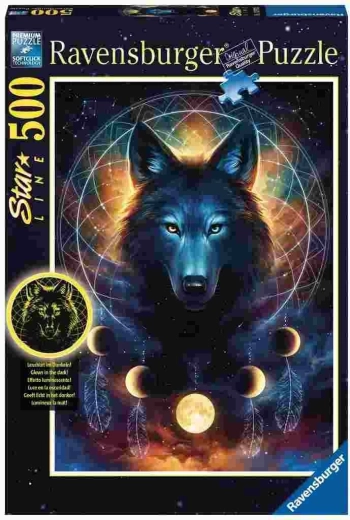 Ravensburger leuchtendes Puzzle Lunarer Wolf 500 Teile