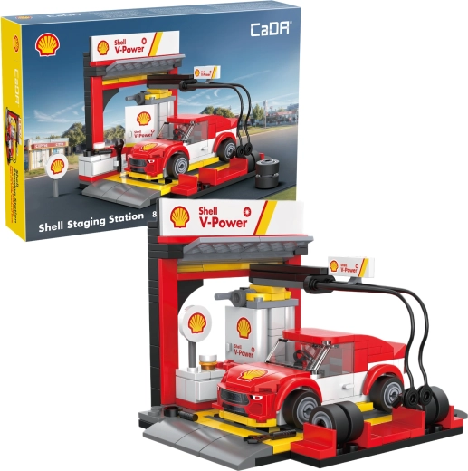 CaDA Shell Boxen-/Servicestation aus Klemmbausteinen (237 Teile)